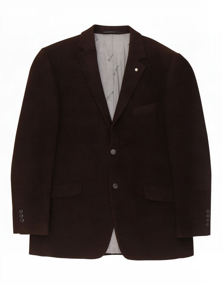 Ben Sherman Chaqueta tipo blazer de 2 botones para hombre UK 42 XL Algodón marrón