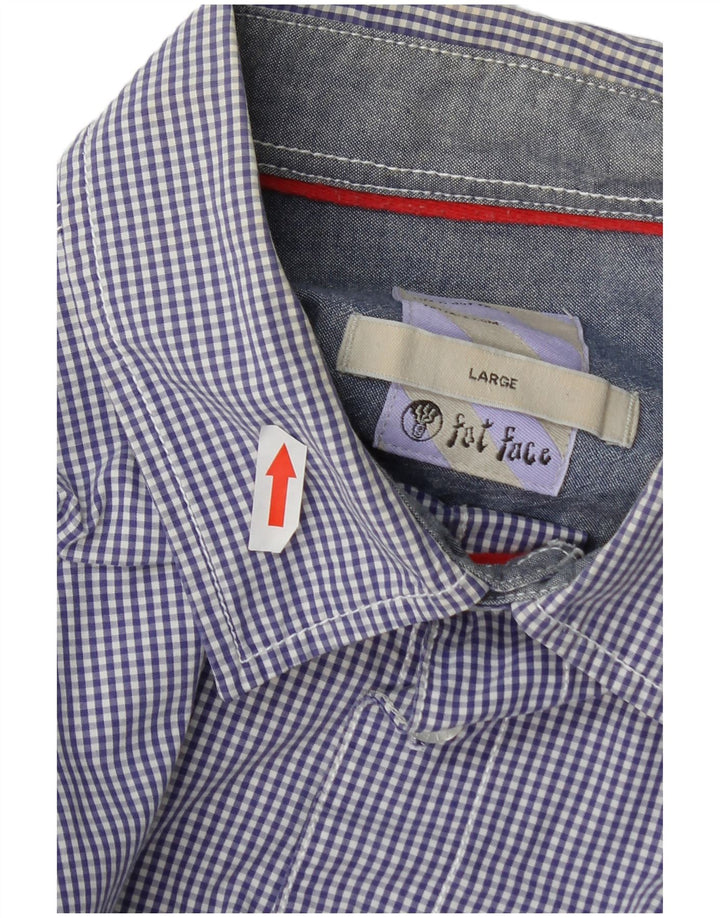 Camisa de corte estándar para hombre de Fat Face de algodón a rayas azules grandes
