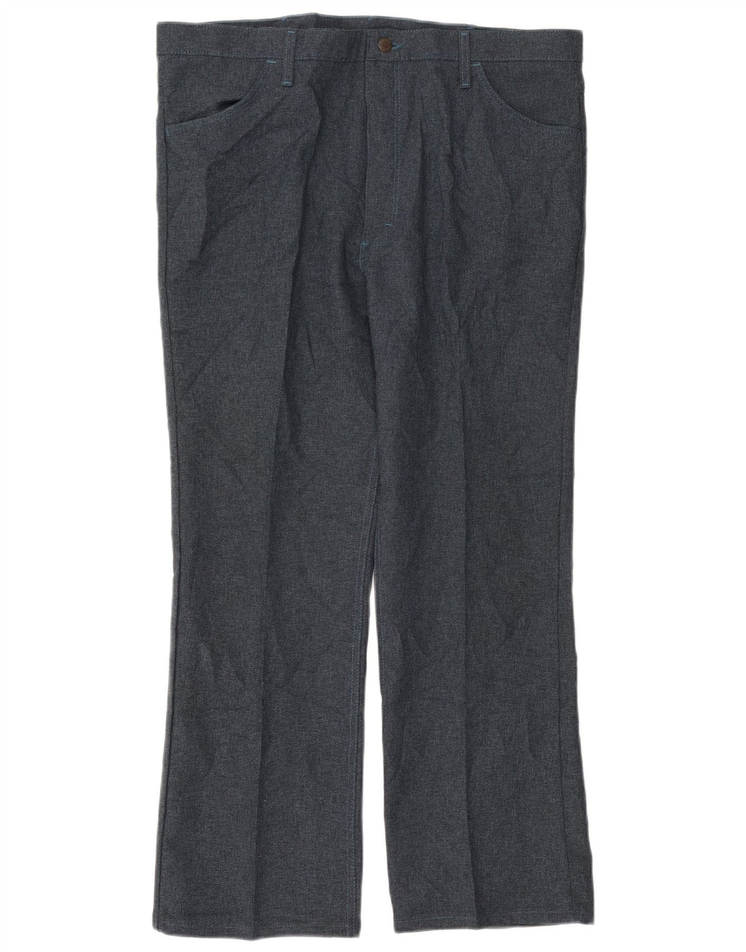 Pantalón de traje recto para hombre Wrangler W42 L30 Poliéster azul marino