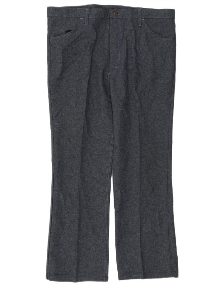 Pantalón de traje recto para hombre Wrangler W42 L30 Poliéster azul marino