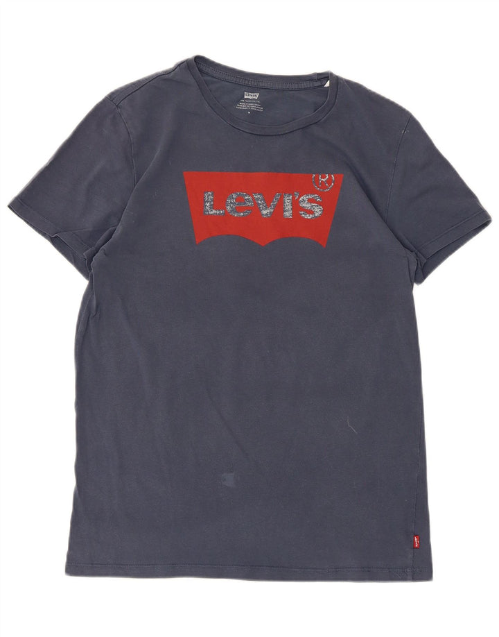 Levi's Camiseta gráfica para mujer Top UK 12 Medium Azul marino