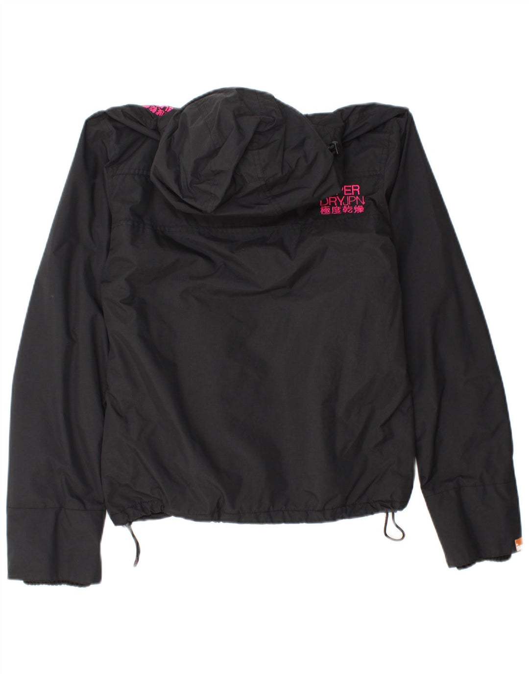 Superdry Chaqueta Cortavientos Con Capucha Para Mujer UK 44 Large Nylon Negro