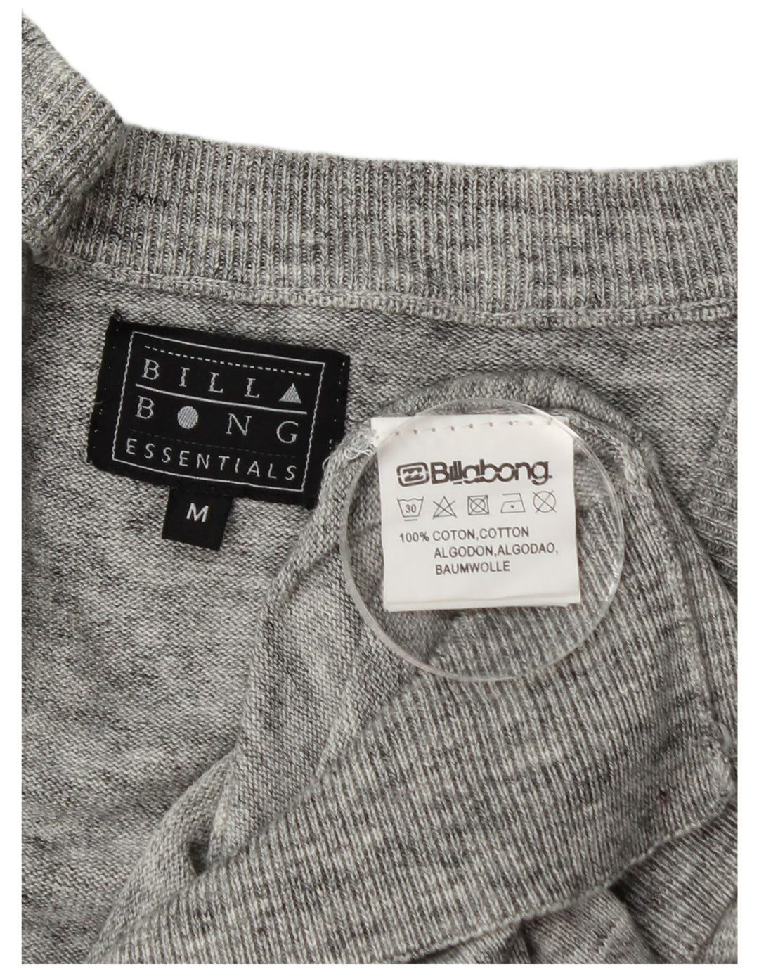 Jersey tipo cárdigan Billabong para hombre de algodón moteado gris medio