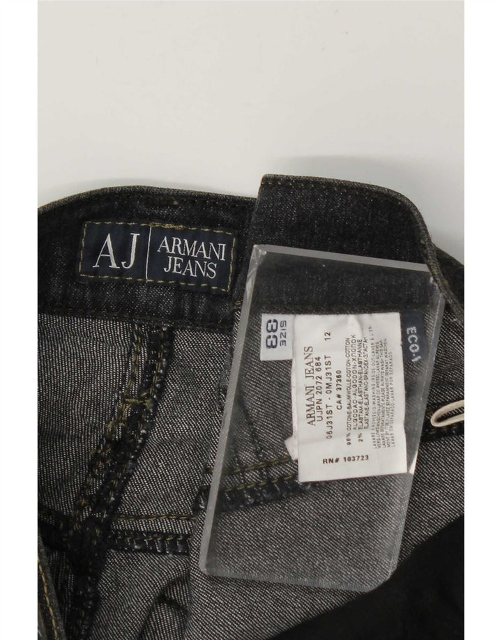 Armani Hombre Zathan Vaqueros Rectos W33 L28 Algodón Gris