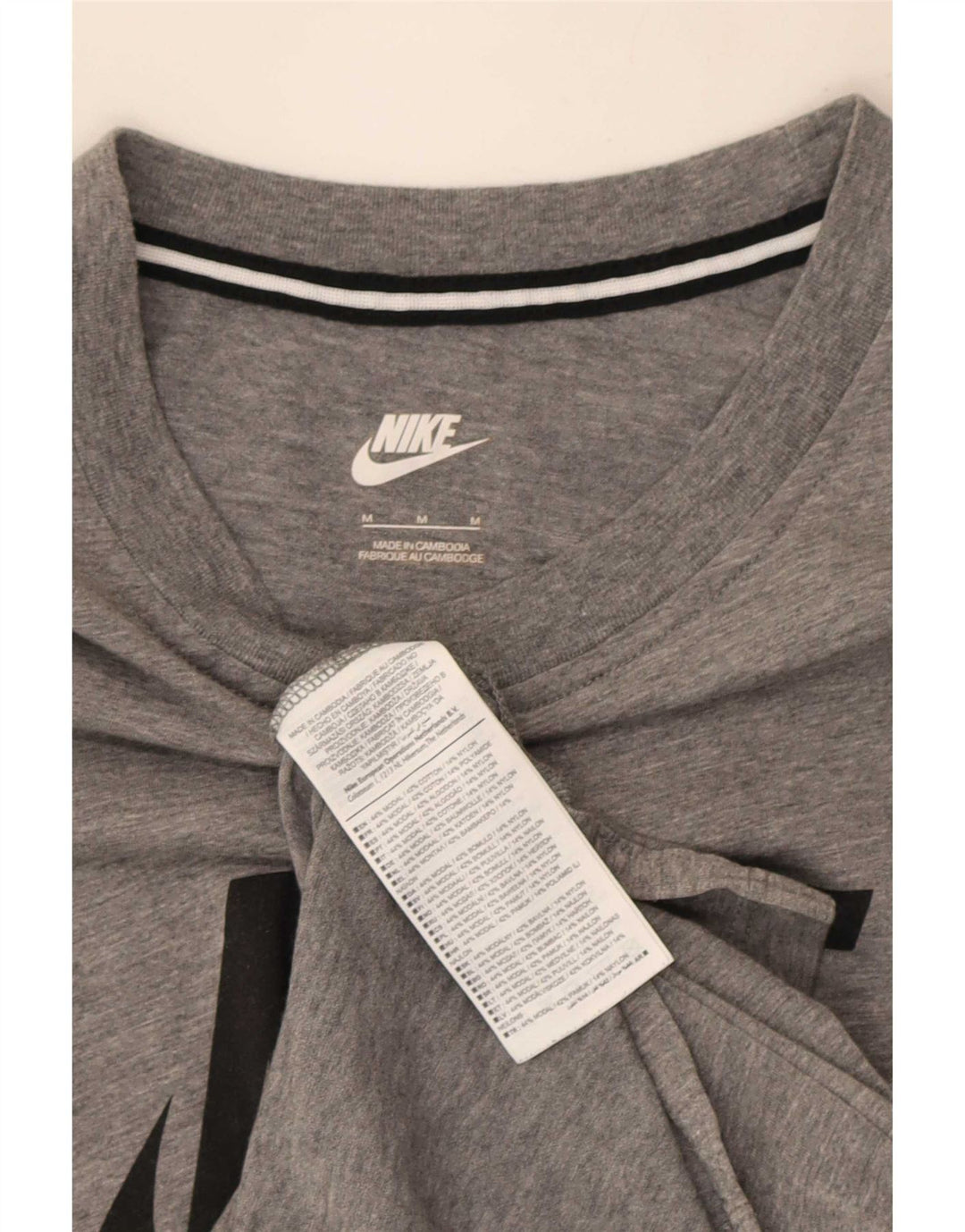 Camiseta sin mangas con estampado gráfico de algodón moteado en gris medio para hombre Nike