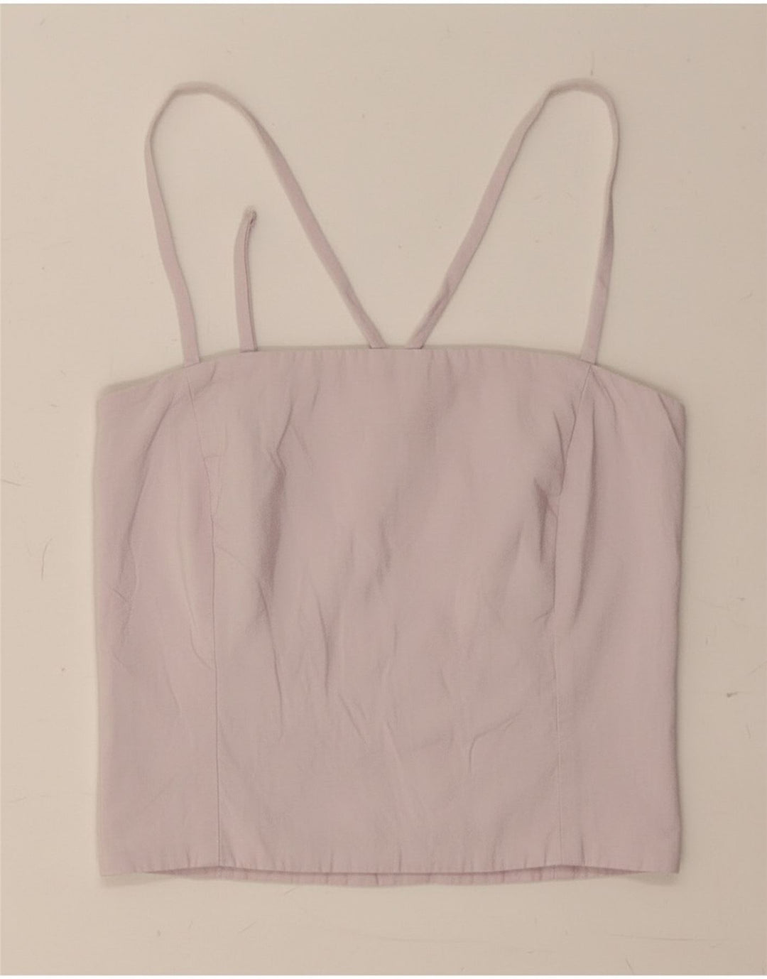 Zara Mujer Crop Corset Top Reino Unido 8 Pequeño Morado Modal