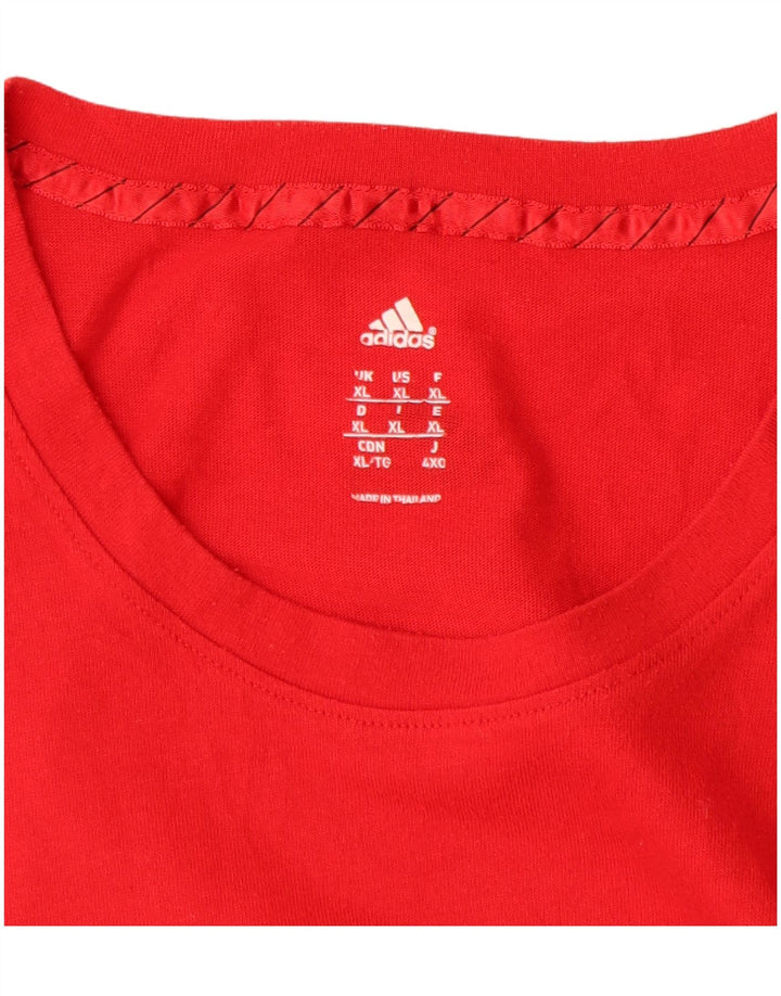 Adidas Hombre Camiseta Gráfica Top XL Rojo