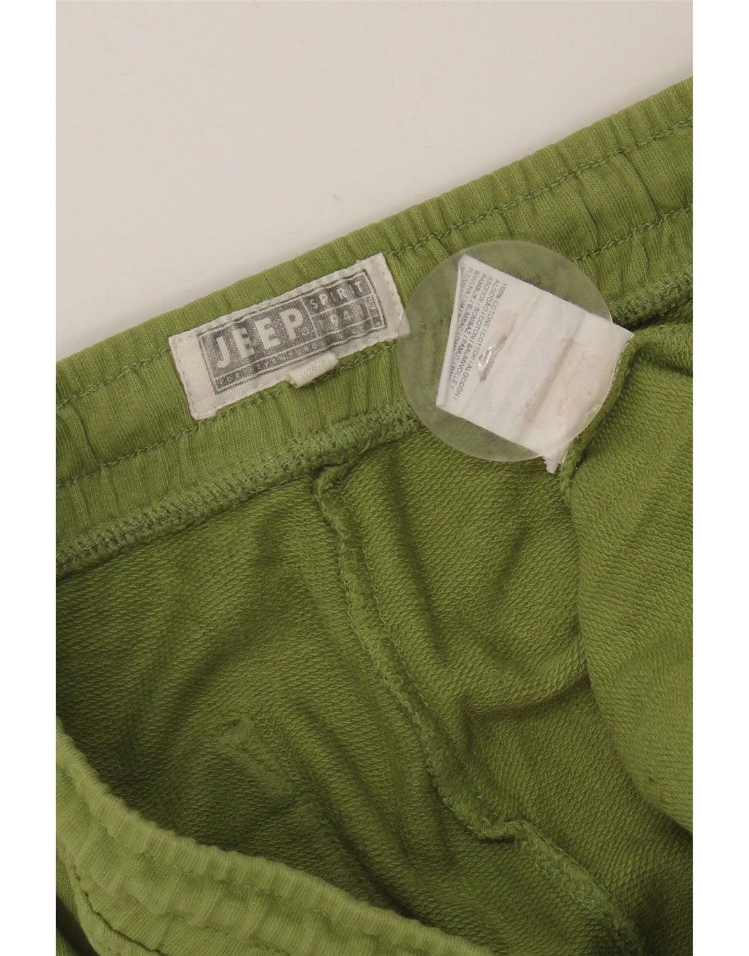 Pantalones cortos deportivos con gráficos Jeep para hombre de algodón verde medio