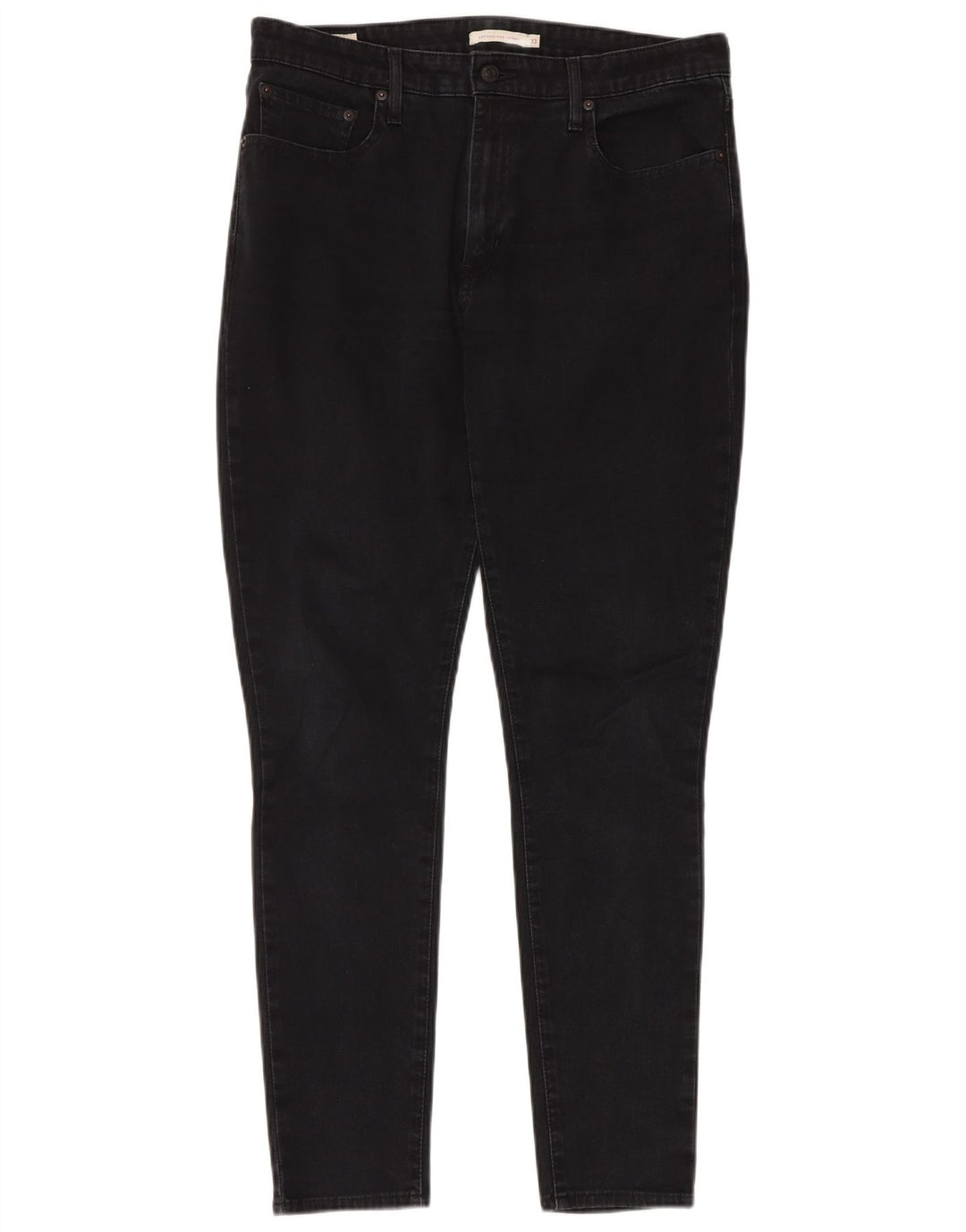 LEVI'S Jeans ajustados de talle alto 721 para mujer W33 L32 Algodón negro