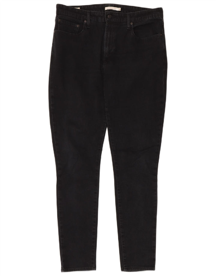 LEVI'S Jeans ajustados de talle alto 721 para mujer W33 L32 Algodón negro