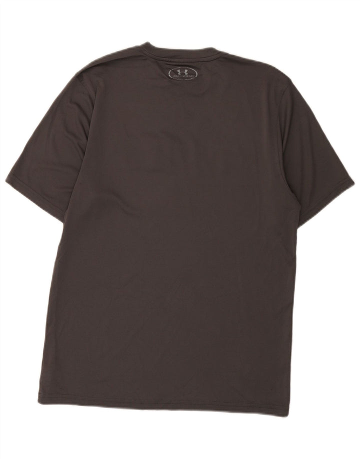 Under Armour Camiseta con gráfico Heat Gear para hombre, camiseta pequeña de poliéster gris