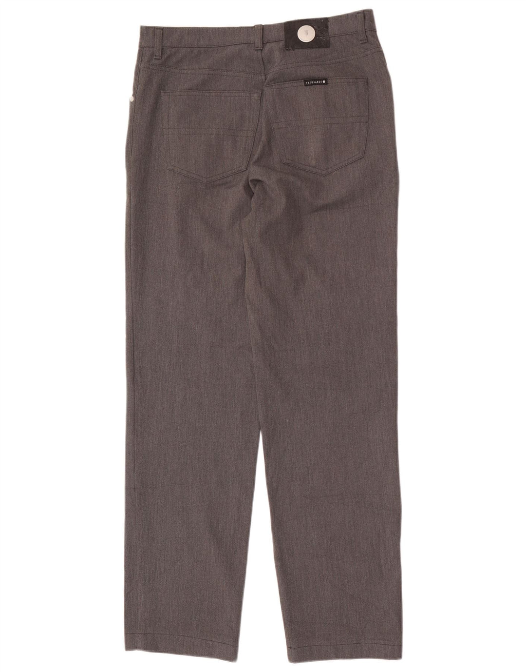 Pantalón Casual Hombre Trussardi Recto W35 L32 Poliéster Gris