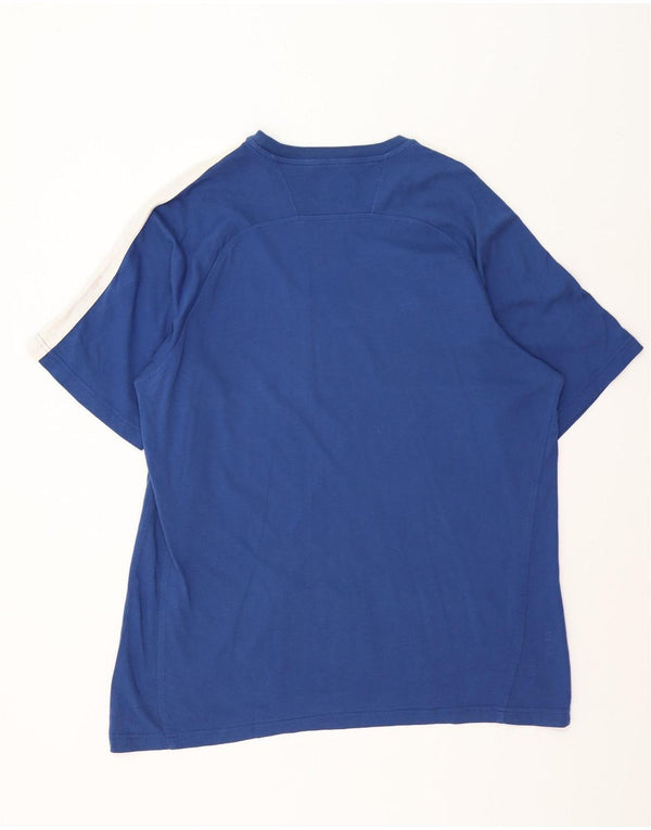 Champion Camiseta gráfica de manga corta para hombre Top 3XL Azul Colorblock