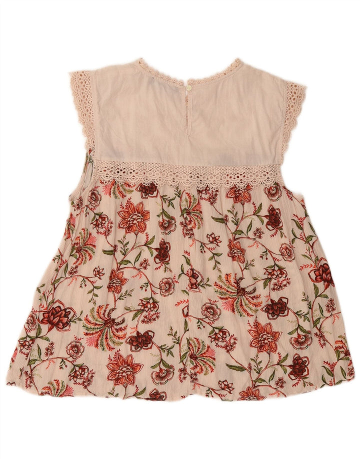 Marks & Spencer Blusa para Mujer Top UK 44 Viscosa Floral Rosa Mediana