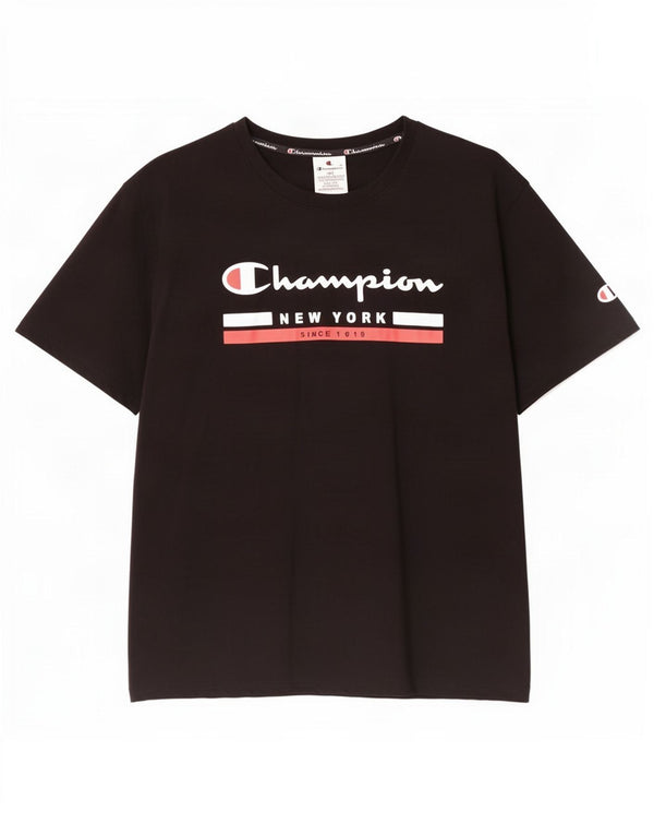 Champion Camiseta gráfica para mujer Top UK 20 2XL Algodón negro