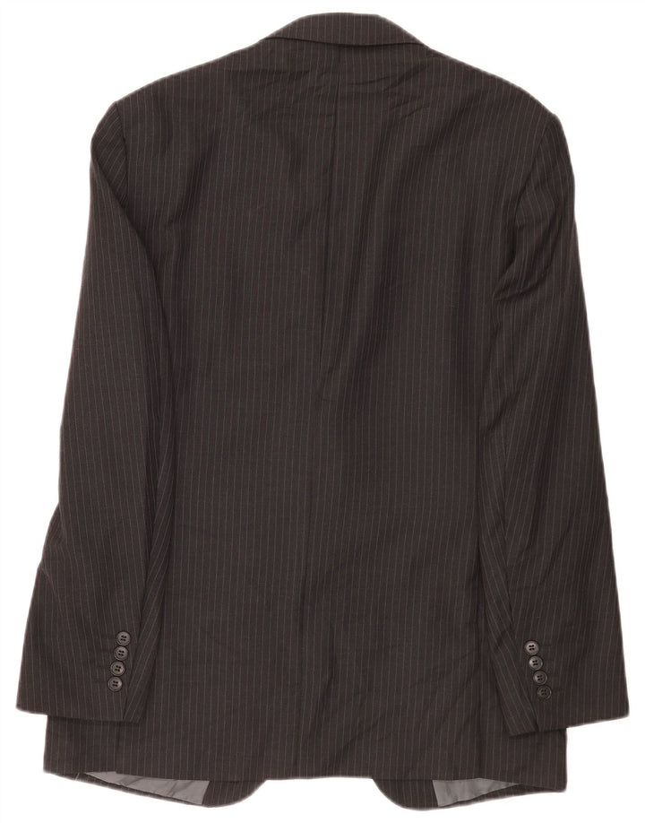 Marks & Spencer Chaqueta tipo blazer entallada para hombre UK 38 Gris medio Rayas diplomáticas