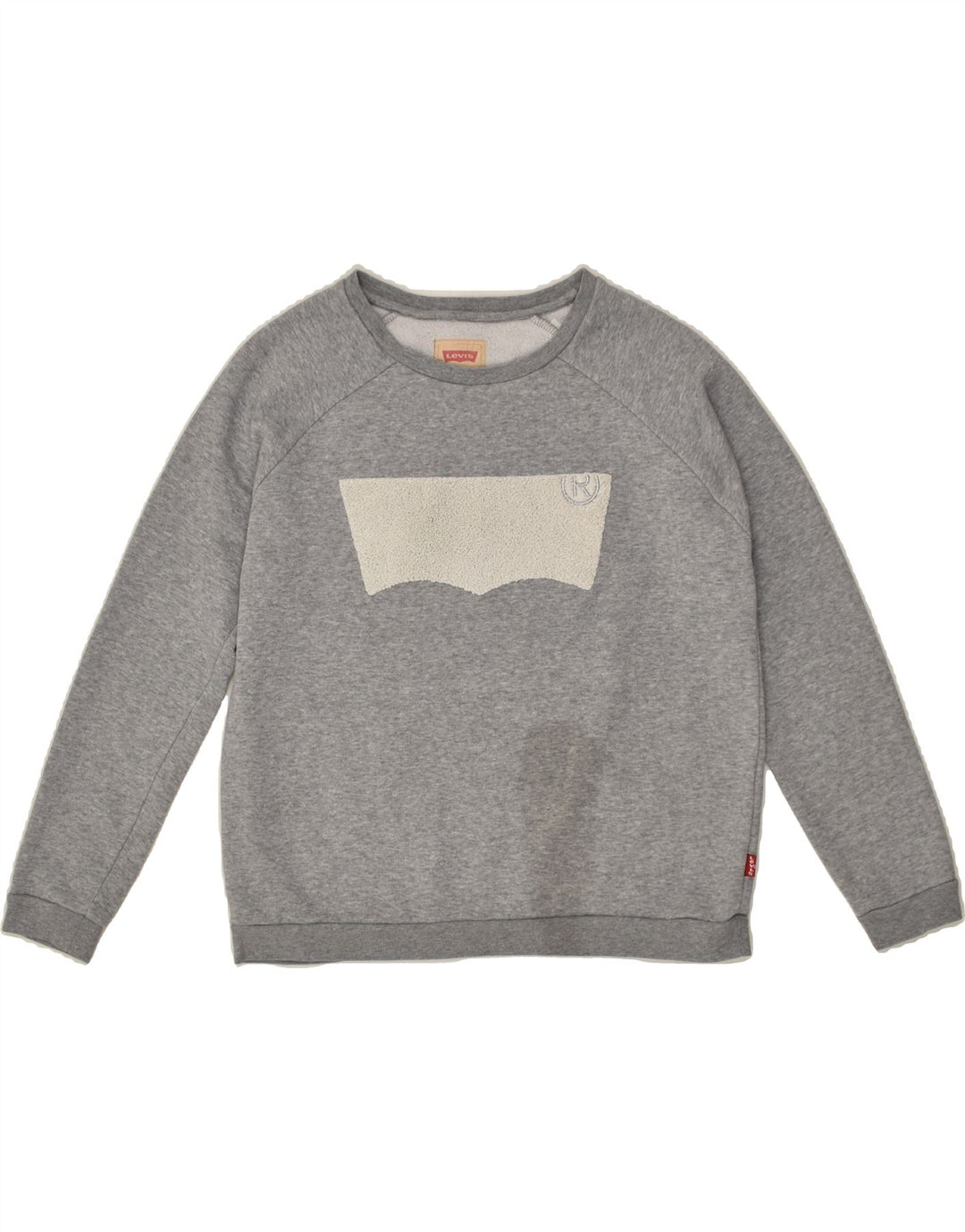 LEVI'S Girls Graphic Sweatshirt Jumper 15-16 Years Grey Cotton | Vintage Levi's | Thrift | Second-Hand Levi's | Used Clothing | Messina Hembry 