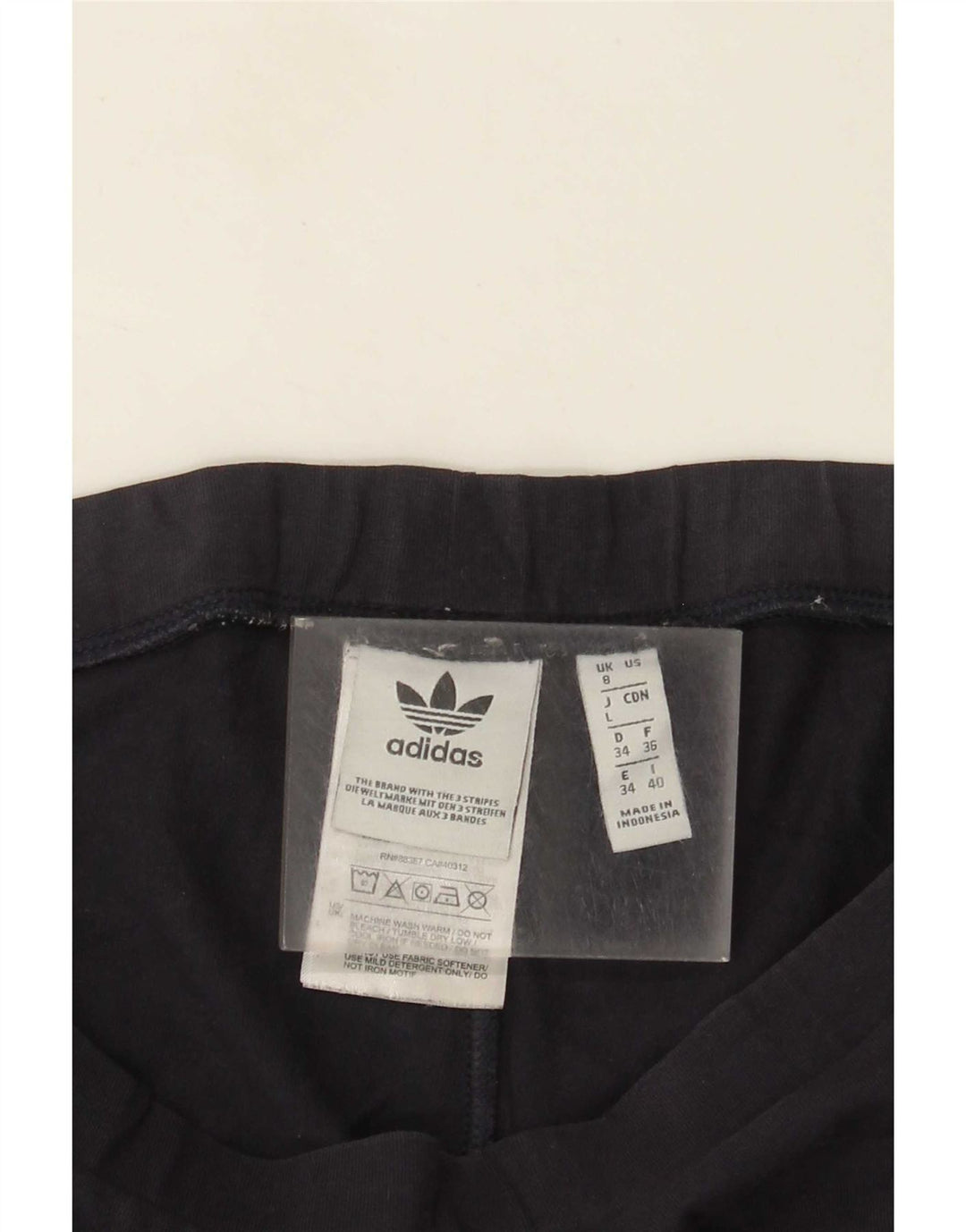 Adidas Leggings para mujer Reino Unido 8 Pequeño Azul Marino Algodón