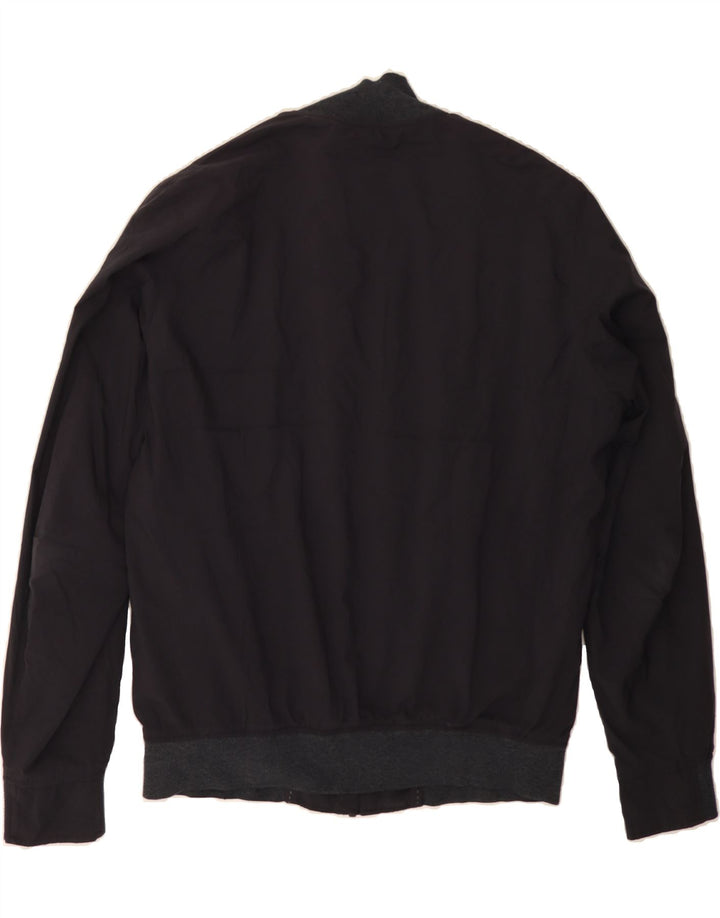 MASSIMO DUTTI Mens Bomber Jacket UK 40 Large Navy Blue Polyester Vintage Massimo Dutti and Second-Hand Massimo Dutti from Messina Hembry 