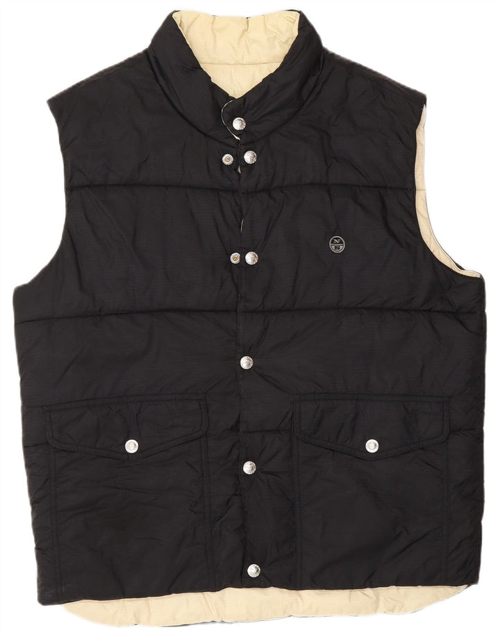 Chaleco acolchado reversible para hombre North Sails UK 42 XL Poliamida negra