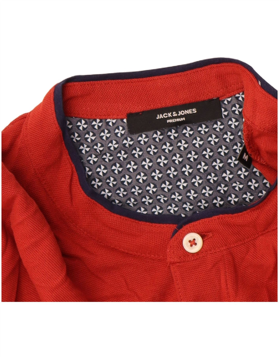 JACK & JONES Polo Hombre Algodón Rojo Medio