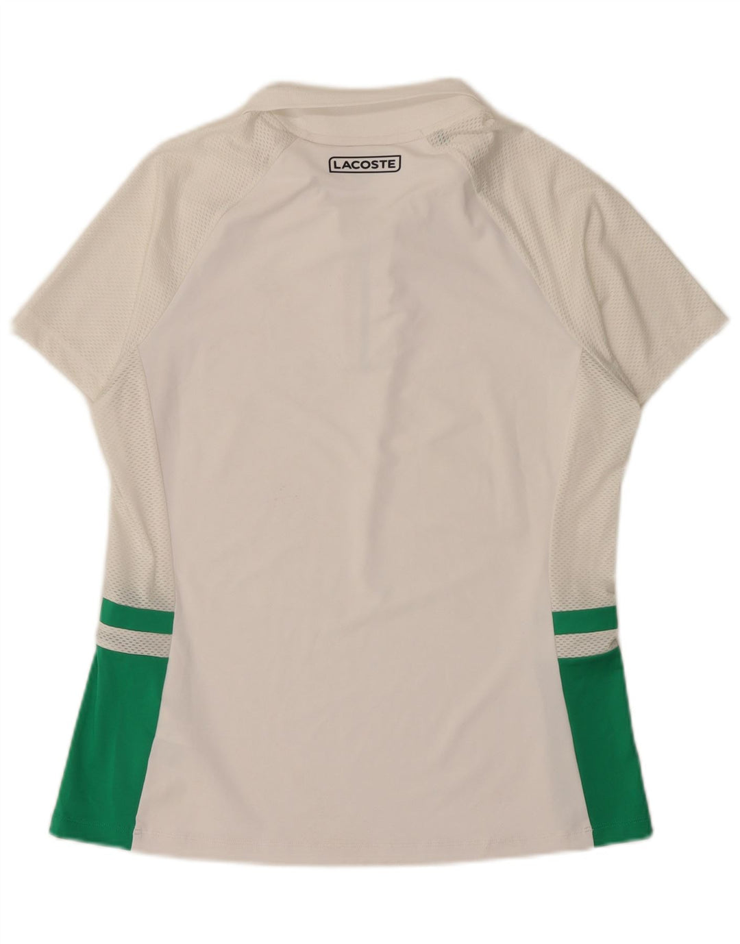 Polo Lacoste para mujer Talla 42 Poliéster color block blanco grande