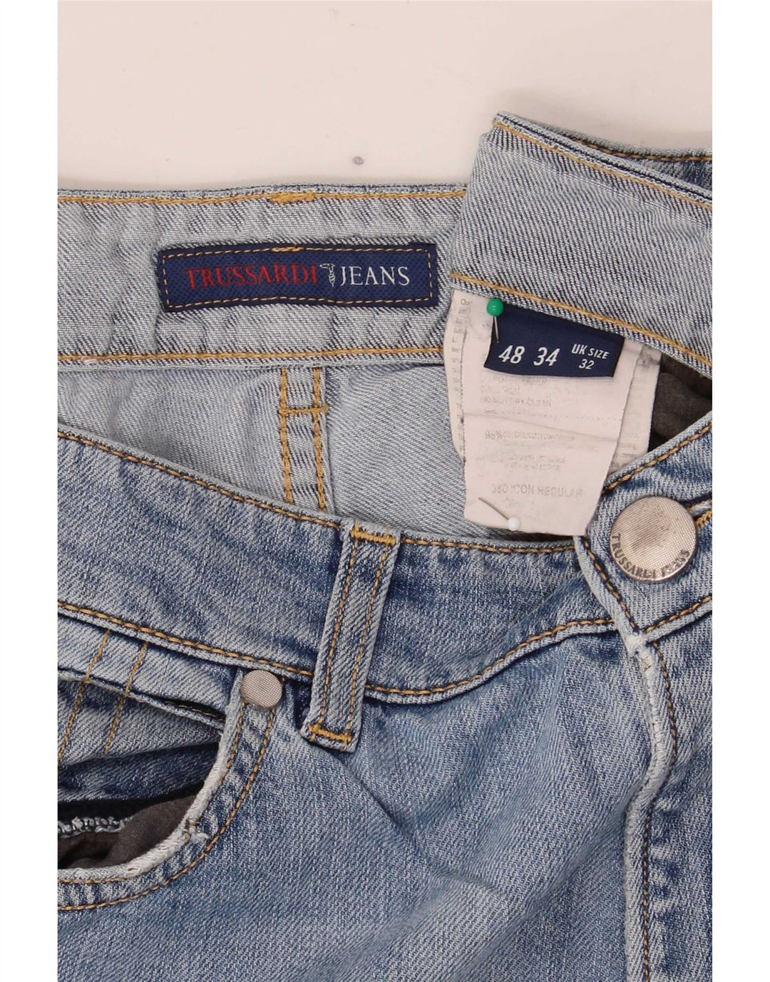 Vaqueros Trussardi Mujer Rectos W32 L34 Azul Algodón
