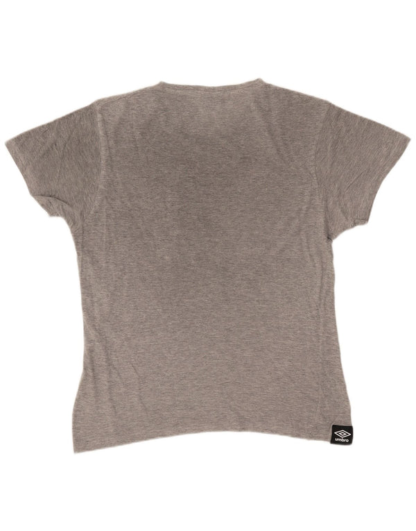 Umbro Camiseta gráfica para hombre Top de algodón moteado gris medio