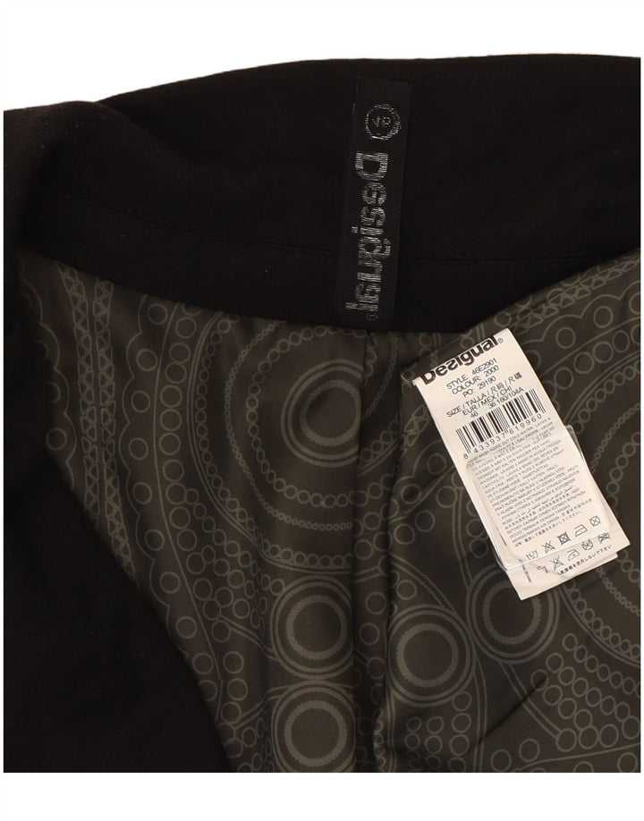 Chaqueta Desigual Mujer 1 Botón Blazer EU 46 XL Viscosa Negra