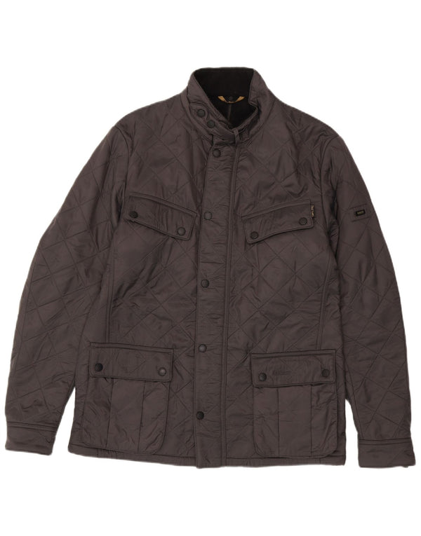 Barbour Chaqueta acolchada para hombre UK 40 Grande Poliamida gris