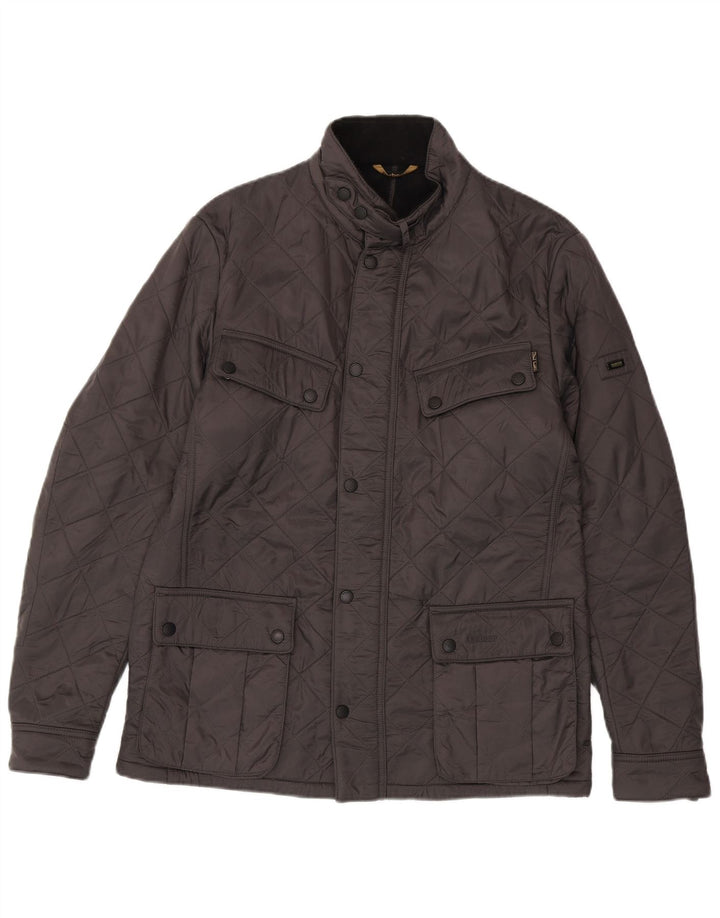 Barbour Chaqueta acolchada para hombre UK 40 Grande Poliamida gris