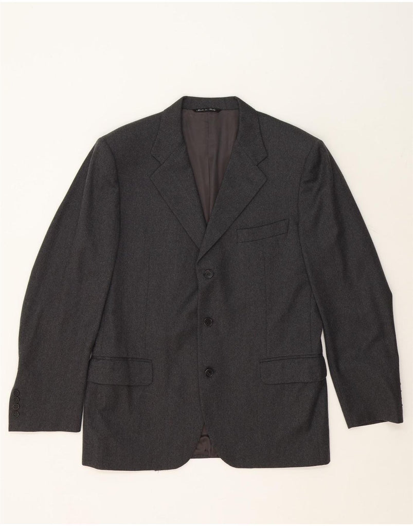 CANALI Mens Milano 3 Button Blazer Jacket IT 48 Medium Grey Rayon Vintage Canali and Second-Hand Canali from Messina Hembry 