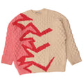 Zara - Jersey de cuello redondo para mujer, talla 40, poliéster blanco roto medio