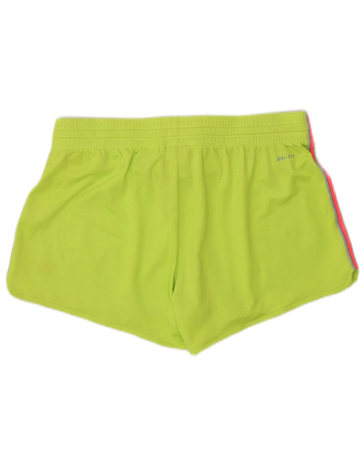 Nike - Pantalones cortos deportivos Dri Fit para mujer, talla 40, poliéster verde medio