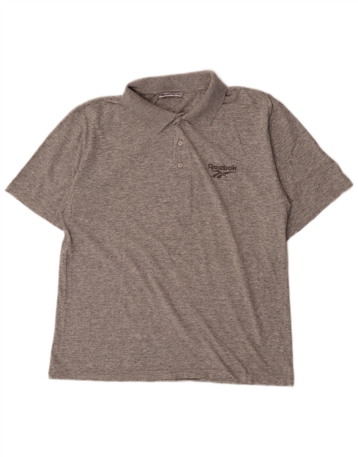 Polo Reebok Hombre Pequeño Gris Moteado