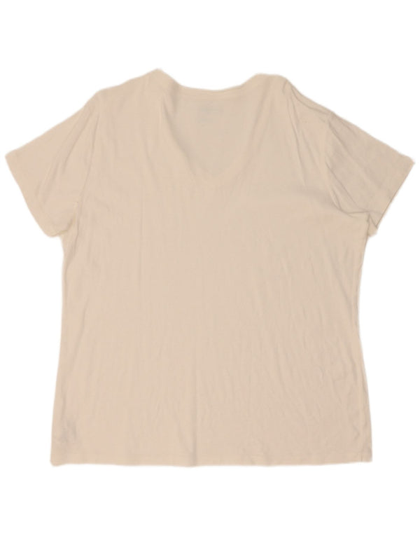 Eddie Bauer Camiseta para mujer Top UK 20 2XL Algodón blanco