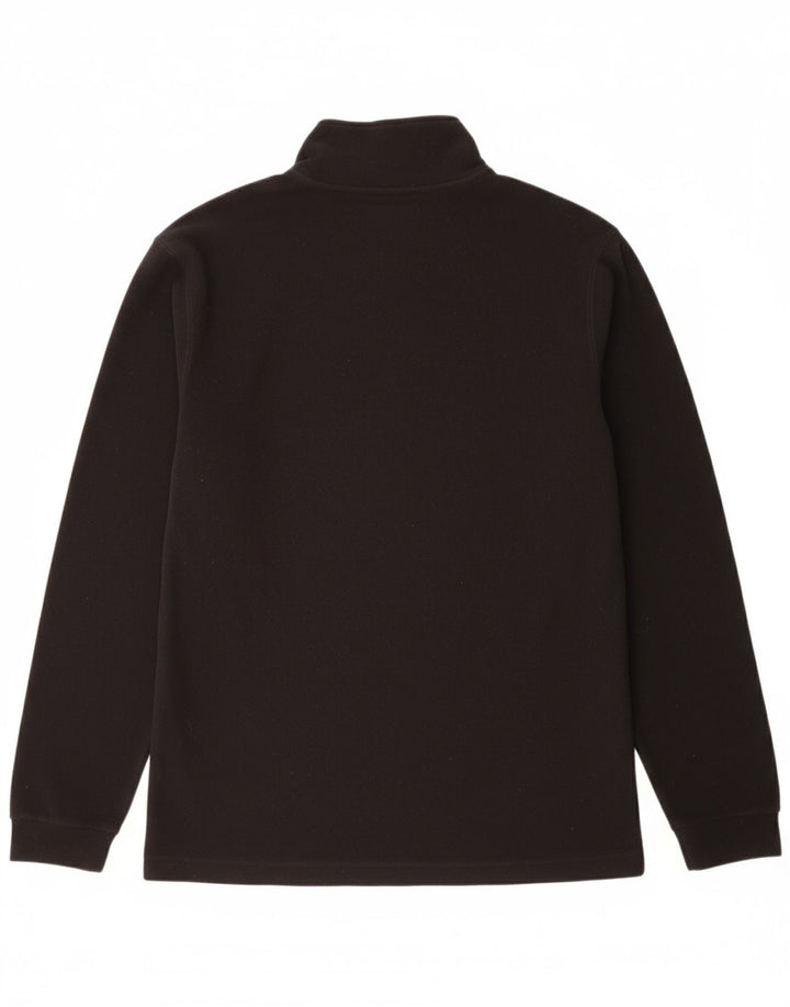 CHAMPION Mens Zip Neck Fleece Jumper 2XL Black Polypeptide
