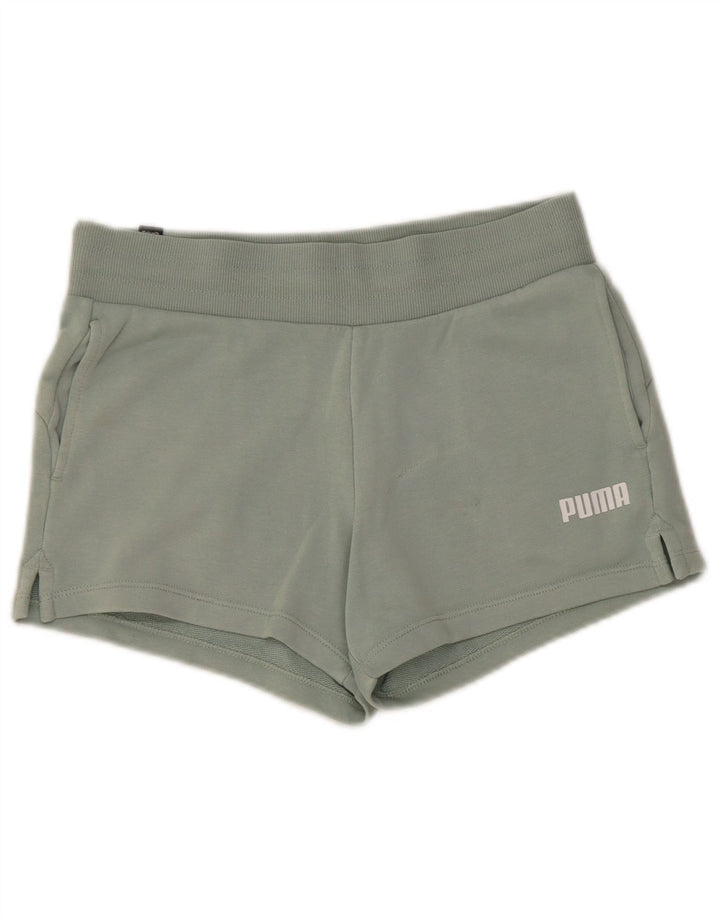 PUMA Pantalones cortos deportivos para mujer UK 6 XS Algodón azul