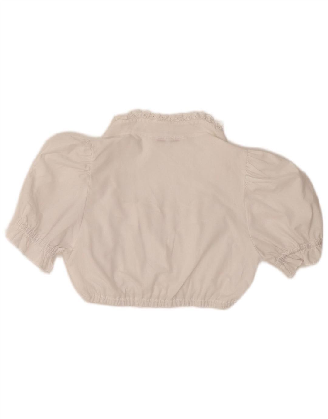 Country Blusa corta de manga corta para mujer Top EU 36 Small White Poliéster