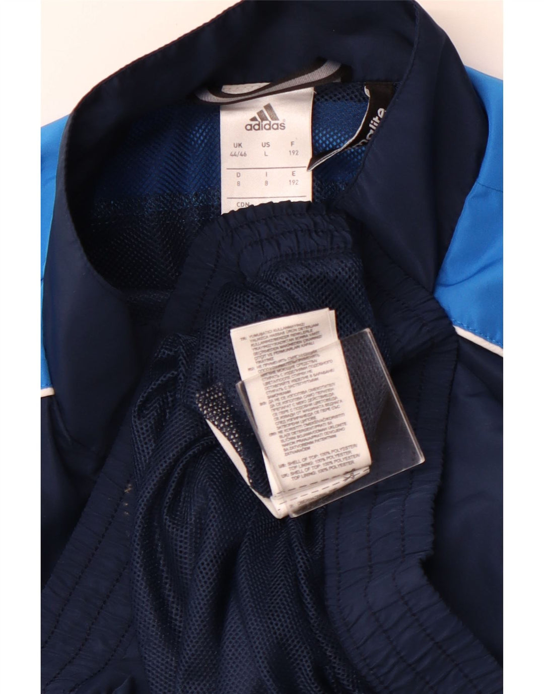ADIDAS Mens Climalite Chándal Top Chaqueta Reino Unido 44/46 Grande Azul Marino