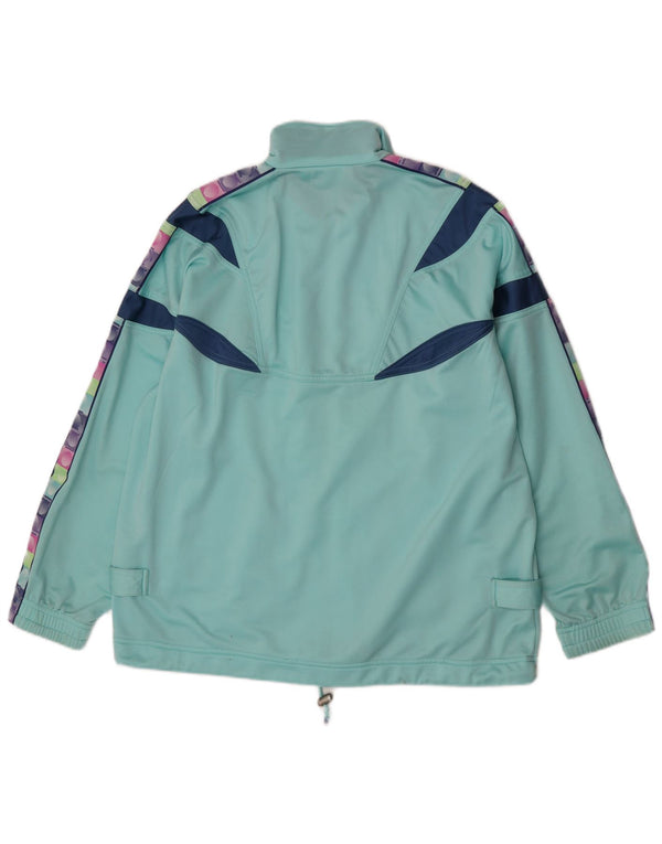 Diadora Mens Graphic Chándal Top Chaqueta UK 36 Small Turquesa Colorblock