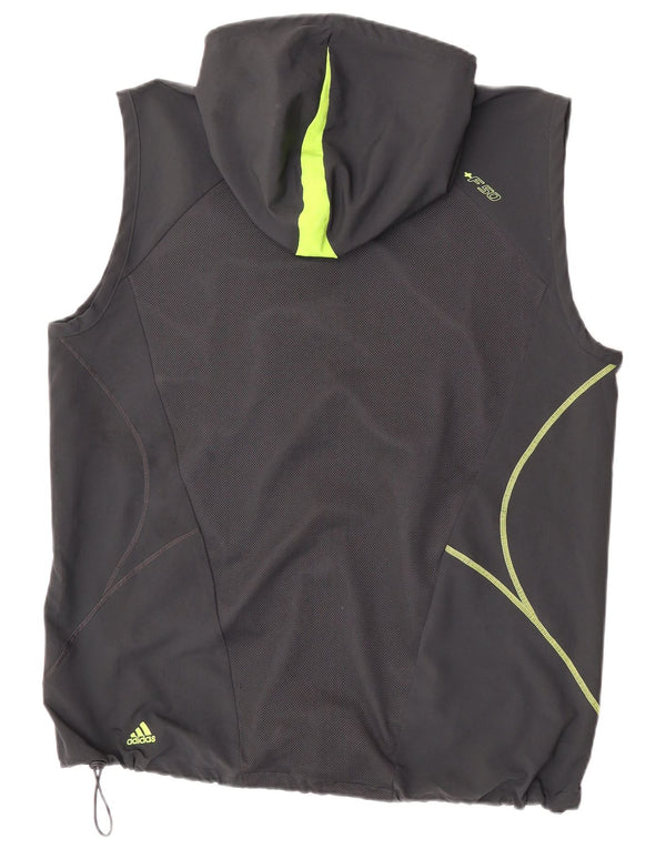 Adidas Mens F50 Sudadera con capucha sin mangas Chándal Top Grande Gris