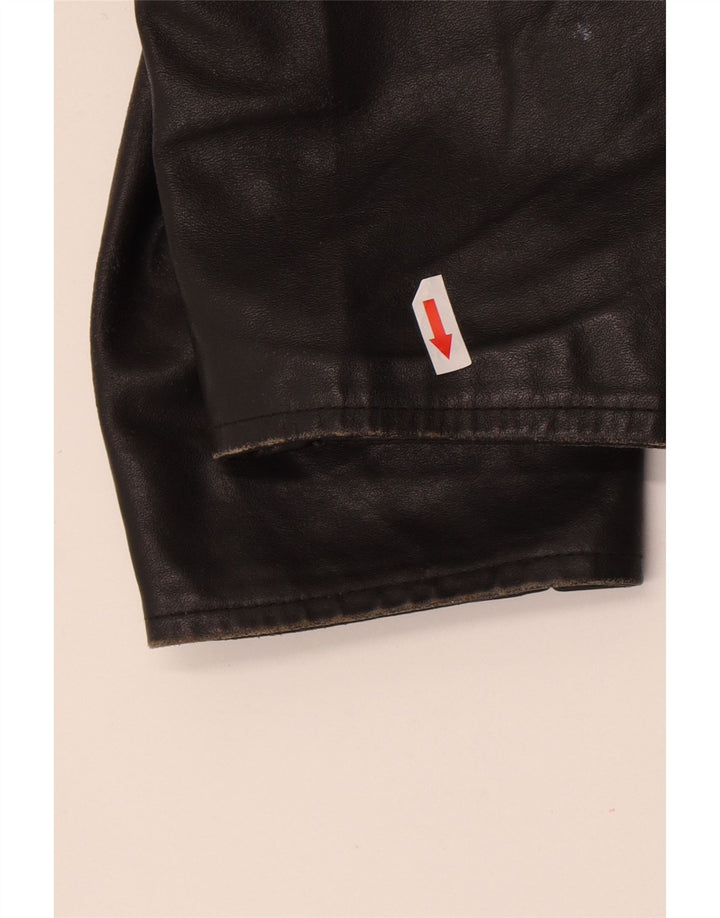 Sasch Chaqueta de cuero para mujer Reino Unido 44 Grande Cuero negro