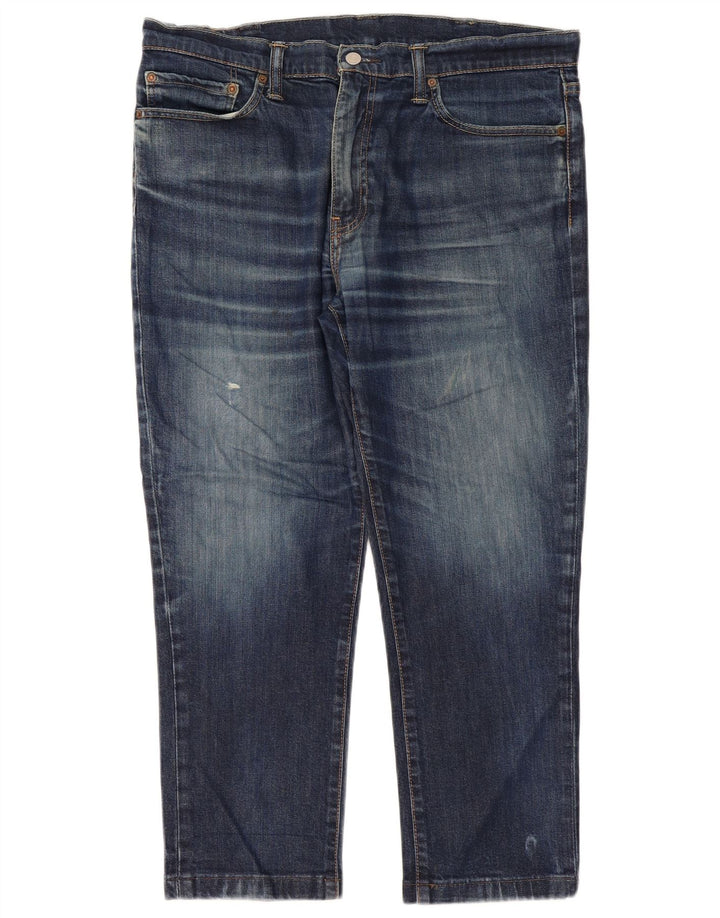 LEVI'S Jeans rectos desgastados para mujer W38 L27 Algodón azul marino
