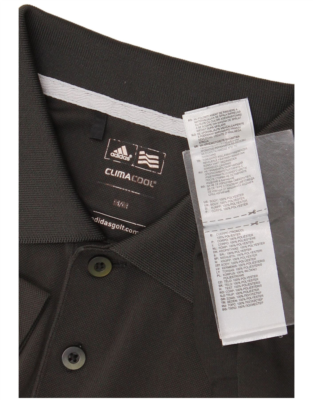 Adidas Hombre Climacool Polo Polo Gris Medio Poliéster