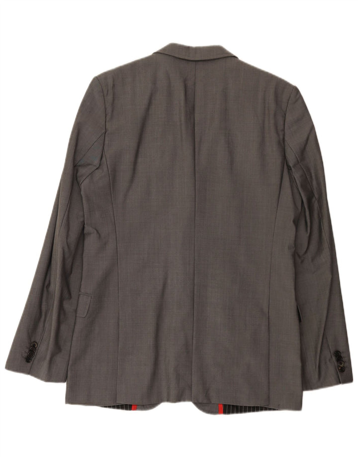 Hugo Boss Chaqueta tipo blazer de 2 botones para hombre EU 48 Lana gris medio