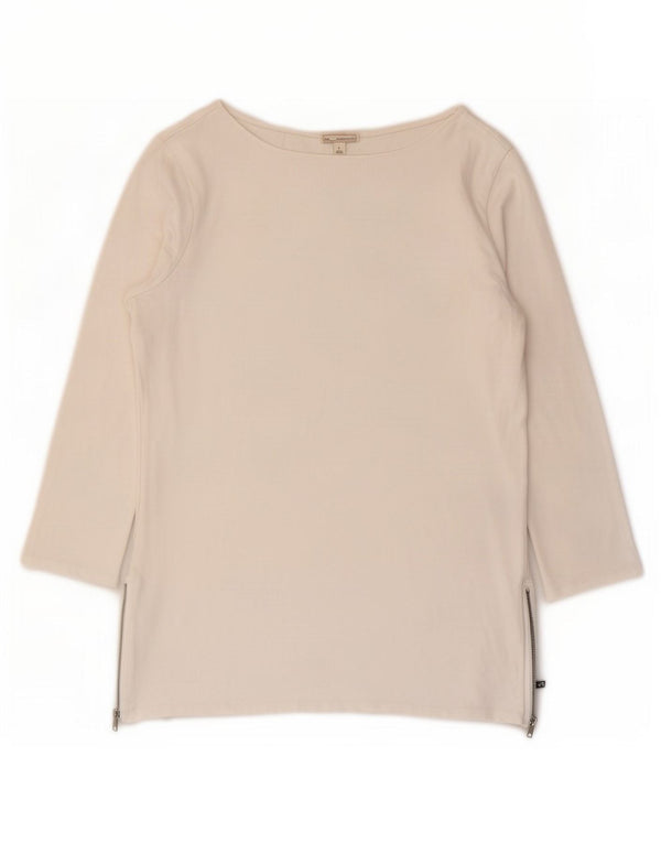 Gap Top para Mujer Manga 3/4 UK 44 Grande Algodón Blanco
