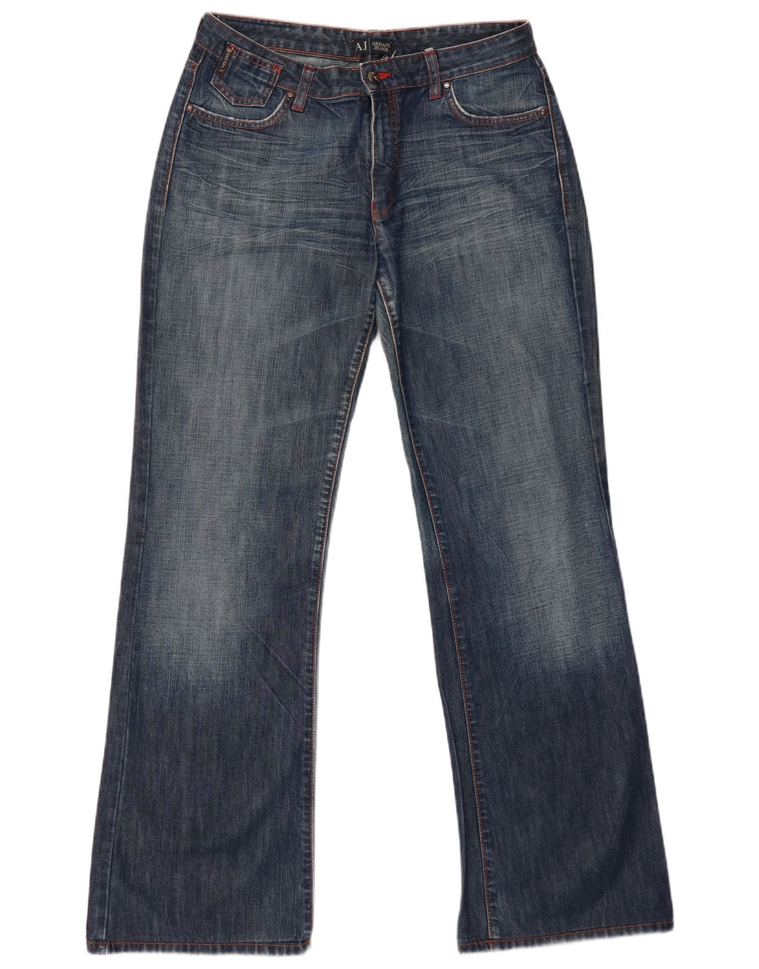 Armani Jeans Acampanados W31 L32 Azul Marino Algodón
