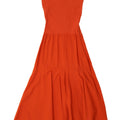 Zara Vestido largo sin mangas para mujer UK 8 Small Naranja