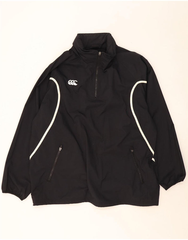 CANTERBURY Chaqueta impermeable tipo jersey para hombre UK 42 XL Nylon negro